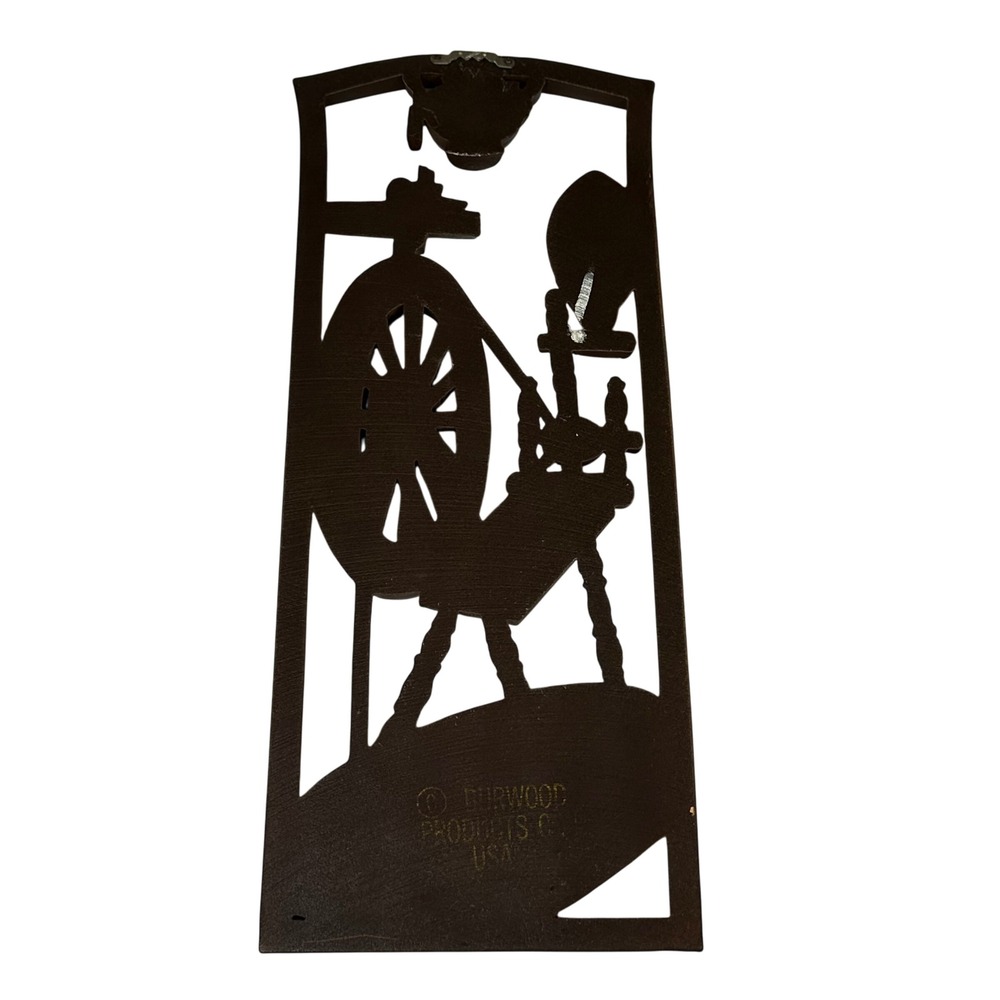 Vintage‎ Durwood Products USA Wood Carving Spinning Wheel Wall Art Decor - Picture 5 of 8